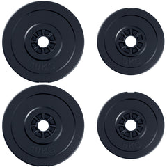 4 Piece dumbbell Weight Plates Set 2 x 11lbs and 2 x 22lbs Black (Weights Only)