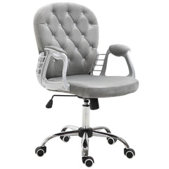 Office Chair, Comfortable Computer Desk Chair with Padded Seat and Adjustable Height, Tufted Back, Black