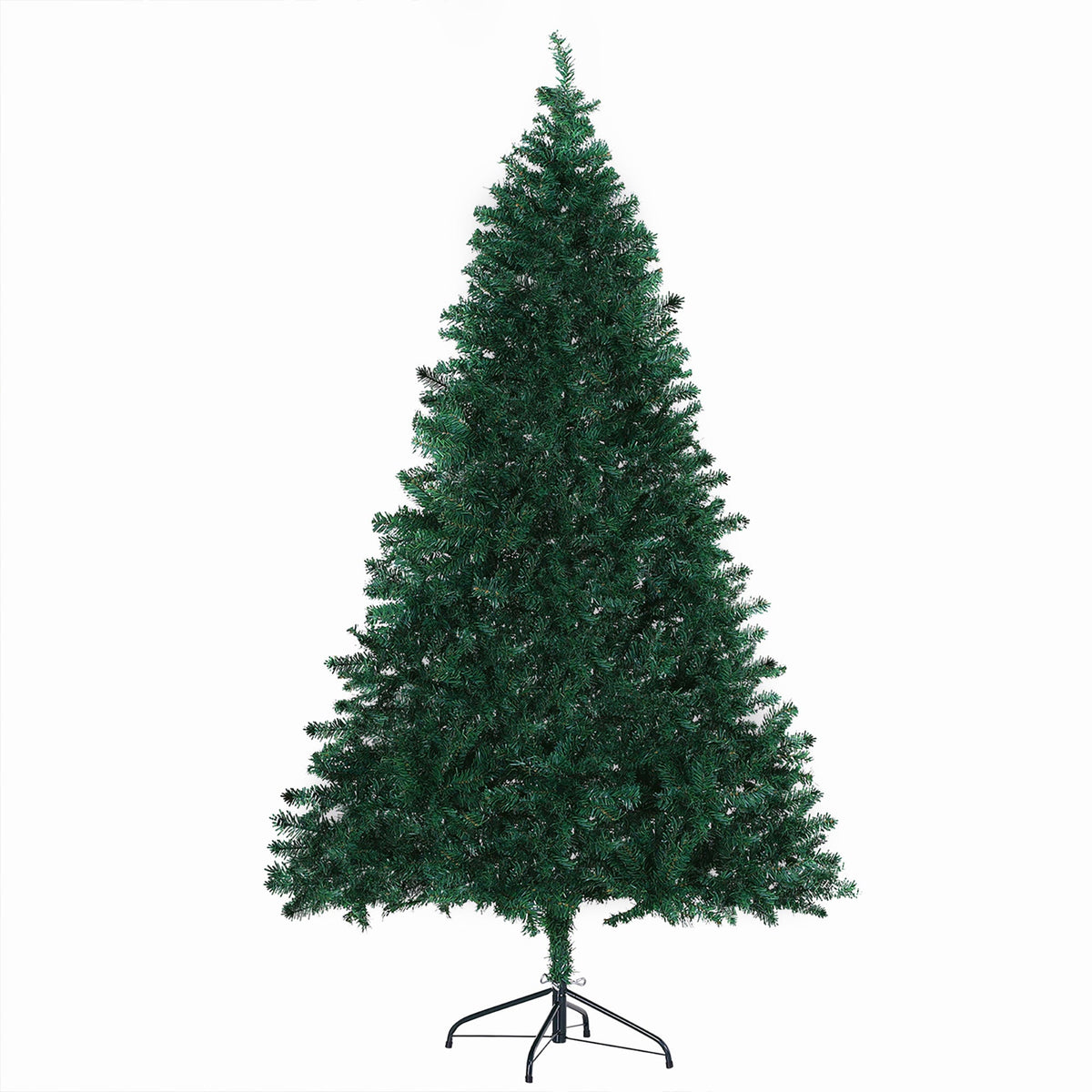 6ft Christmas Tree Unlit Artificial Spruce Full Tree with Solid Metal Stand