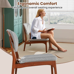 Accent Chairs Set of 2 with Side Table and Solid Wood Frame-Gray