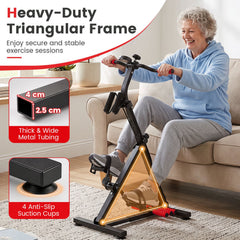 Adjustable LCD Pedal Exercise Bike with Massage-Red