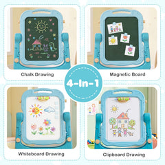 Art Easel for Kids with Adjustable Height-Green
