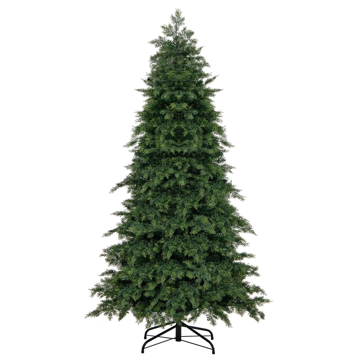 6 FT Artificial Christmas Tree, Unlit Hinged Spruce with 721 PE and PVC Tips and Metal Base