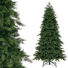 6 FT Artificial Christmas Tree, Unlit Hinged Spruce with 721 PE and PVC Tips and Metal Base