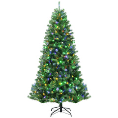 6 FT Pre-Lit Christmas Tree with Remote, Colour Changing LEDs, 4 Colours and 9 Lighting Modes