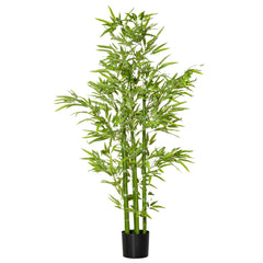 5FT Artificial Bamboo Tree Faux Decorative Plant in Nursery Pot for Indoor Décor