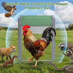 Automatic Chicken Coop Door with Remote Control and Light Sensor Timer