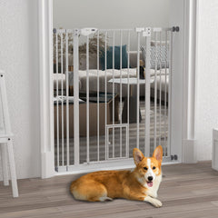 41" Easy Open Indoor Dog Gates for Doorways, House, Stair - Black