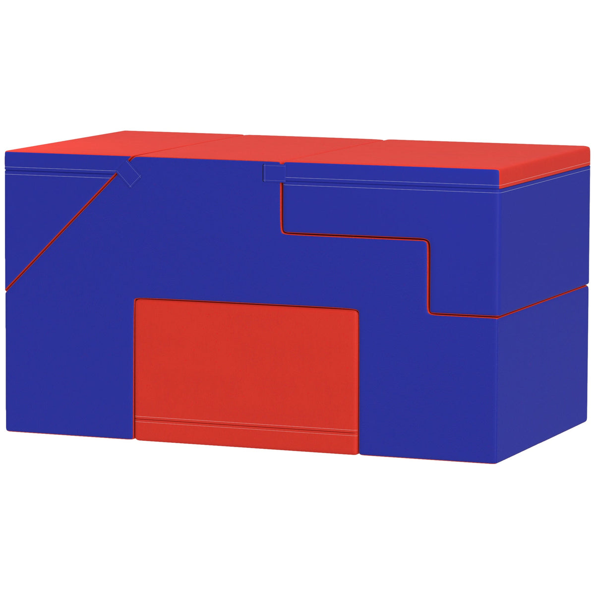 2-Piece Soft Play Kids Foam Play Se for Crawl and Climb, Dark Blue