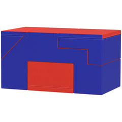 2-Piece Soft Play Kids Foam Play Se for Crawl and Climb, Dark Blue