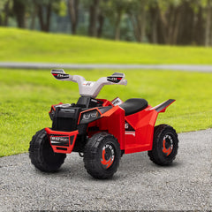 6V Quad Kids Electric Car with Wear-resistant Wheels, for Boys and Girls Aged 18-36 Months, Pink