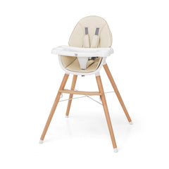 Baby High Chair with Dishwasher Safe Tray-Beige
