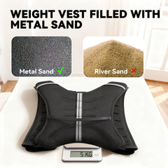 11 lbs Weighted Vest, Weight Vest with adjustable Straps, Convenient Pocket and Reflective Strips, Fit for Men Women