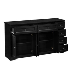 Buffet Sideboard 59 inches Modern Coffee Bar Station Console Table-Black
