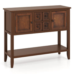 Buffet Sideboard Cabinet with 2 Doors and 2 Drawers-Brown