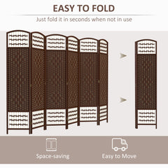 4 Panel Folding Room Divider, Portable Privacy Screen, Wave Fiber Room Partition for Home Office, Black