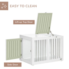 31.5" Dog Crate Furniture with Double Doors, for Medium Dogs, Grey