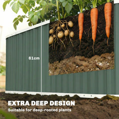 Galvanized Raised Garden Bed, Deep Root Planter Box, Outdoor Garden Bed with Plant Labels, 5' x 2' x 2', Dark Grey