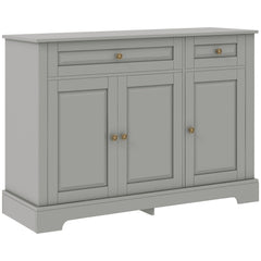 Modern Sideboard Cabinet, Buffet Cabinet with 2 Drawers and Adjustable Shelves, Buffets Tables for Dining Room, Black