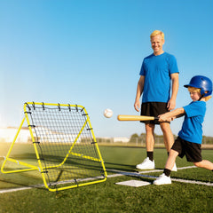 Volleyball Rebounder Net Football Training Aid Kickback Target Play Red