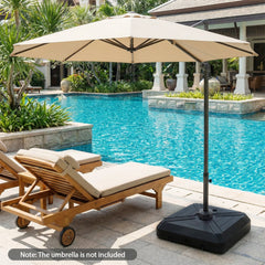 Cantilever Offset Umbrella Base with Wheels for Backyard Poolside