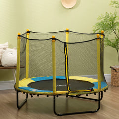 4.6FT Trampoline for Kids with Enclosure Net for Ages 3-6, Indoor Outdoor Use, Black