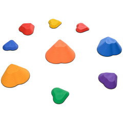 6PCs Non-Slip Stackable Kids Stepping Stones, Heart-Shaped