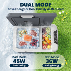 12 Volt Car Refrigerator, 26QT Car Fridge with App Control, 12/24V DC and 100-240V AC, -4℉-68℉, Travel Camping