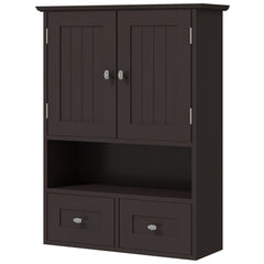 Bathroom Wall Cabinet, Medicine Cabinet, Over Toilet Storage Cabinet with Shelf and Drawers for Hallway, Living Room, White