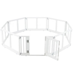 Clear Plastic Dog Playpen with Secure Locking Door-8 Panel