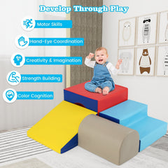 Climb and Crawl Foam Block Play Set for Infant Baby-Yellow