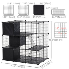 56 Panels Pet Playpen Small Animal Cage for Rabbit