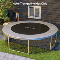 Trampoline Mat Replacement with Spring Pull Tool and 72 V-Hooks, Fits 12ft Trampoline, Using 5.5" Springs, Green