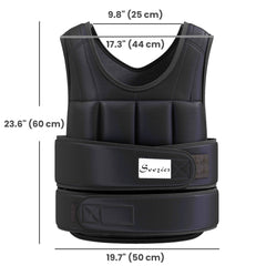 22lbs Weighted Vest, Adjustable Running Weight Vest with 38 Weight Bags, Black