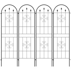 Metal Trellis Set of 2, Garden Trellis for Climbing Plants Support Frames, Arrow Design