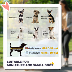Cat Dog Stroller, One-click Foldable Pet Stroller w/Cup Holder, 4 Wheels Travel Carrier w/Brakes, 360° Swiveling Front Wheels, Storage Basket, for XS/Small Dogs Cats, Black