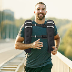 11 lbs Weighted Vest, Weight Vest with adjustable Straps, Convenient Pocket and Reflective Strips, Fit for Men Women