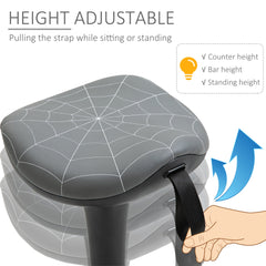 Backless Wobble Stool Chair, Standing Desk Chair, Adjustable Learning Stool for Office Desks, with Rocking Motion, Brown