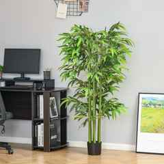 5.3ft Artificial Tree, Indoor Fake Bamboo with Pot, for Home, Office, and Living Room Decor
