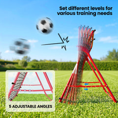 Soccer Rebounder Net, 3.5 x 3ft Easy Setup Bounce Back Net with 5 Adjustable Angles