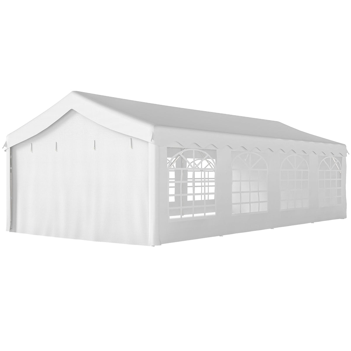 13'x26' Heavy Duty Large Party Tent & Carport with Removable Sidewalls, Windows, Portable Garage Canopy Tent, White
