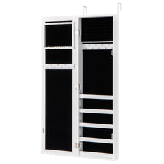 Door and Wall Mounted Armoire Jewelry Cabinet with Full-Length Mirror