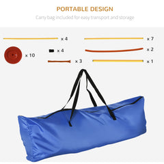 3PCs Portable Pet Agility Training Obstacle Set for Dogs w/ Adjustable Weave Pole, Jumping Ring, Adjustable High Jump