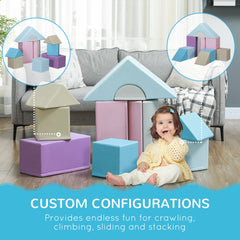 11 Piece Soft Play Blocks Kids Climb and Crawl Gym Toy Foam Building Multicolour