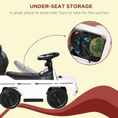 Mercedes-Benz G350 Licensed Push Car, 3-in-1 Toddler Sliding Car with Horn, Steering, Foot Rest, Seat Storage, Black