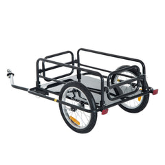 Folding Bicycle Cargo Trailer Wagon Utility Bike Cart Carrier Garden Patio Tool New