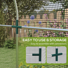 Galvanized Steel Crop Cage, Plant Protection Tent with Zippered Door, 4' x 4', Black