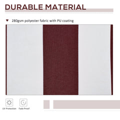 10' x 8' Retractable Awning Fabric Replacement Outdoor Sunshade Canopy Awning Cover, UV Protection, Grey