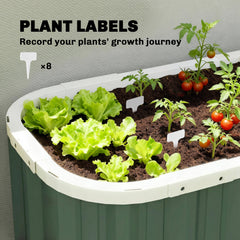 Galvanized Raised Garden Bed, Deep Root Planter Box, Outdoor Garden Bed with Plant Labels, 5' x 2' x 2', Dark Grey