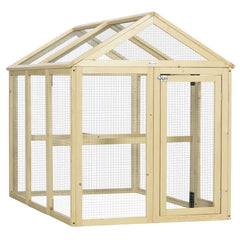 Chicken Run Expandable Outdoor Large Chicken Coop with 2 Doors and 3 Perches for 1–3 Chickens